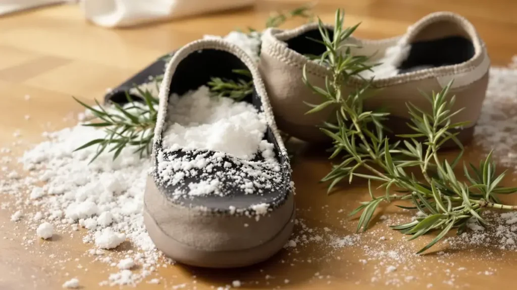 Entdecken Sie, wie Natron und Rosmarin Gerüche aus Ihren Schuhen wirkungsvoll entfernen